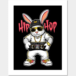 Hip Hop Easter Bunny Light Graffiti by gnarly Posters and Art